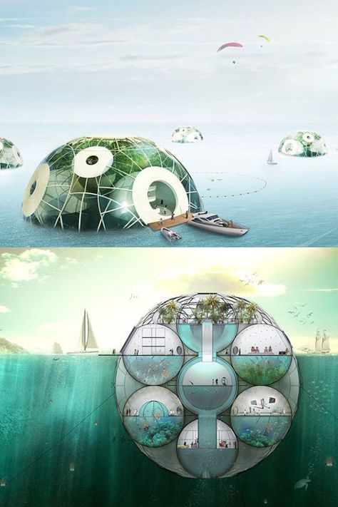 b Water Architecture, Floating Architecture, Origami Architecture, Modern Landscape Design, Landscape Architecture Design, Education Architecture, Commercial Architecture, Future City, Sustainable Architecture