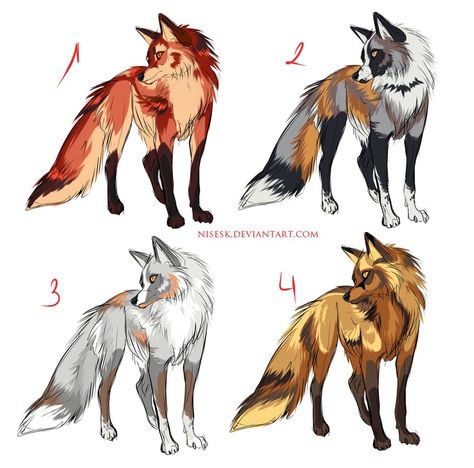 Fox Adoptables - CLOSED - Ended by NiseSk Fox Artwork, Fox Drawing, Canine Art, Anime Wolf, Mythical Creatures Art, Fox Art, Animal Sketches, Wolf Art, Red Fox