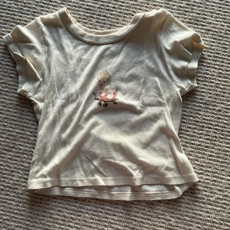 Brandy melville baby tee One size fits... - Depop Thrift Board, Baby Tees, Baby Tee, Matilda, Dress Codes, Infant Tees, Brandy Melville, One Size Fits All, Brandy