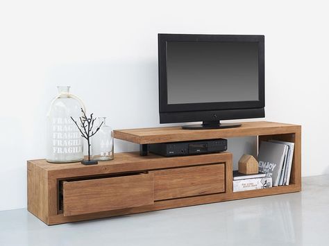 Ruang Tv, Bedroom Tv Stand, Tv Stand Shelves, Meja Tv, Hiasan Bilik Tidur, Tv Stand Decor, Tv Stand Designs, Tv Stand Furniture, Rustic Tv Stand