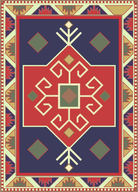 Armenian Carpets and Ornament on Behance Armenian Rug Pattern, Armenian Pattern, Armenian Design, Armenian Ornaments, Armenian Rug, Southwest Rugs, Armenian Culture, Persian Art Painting, Kilim Pattern