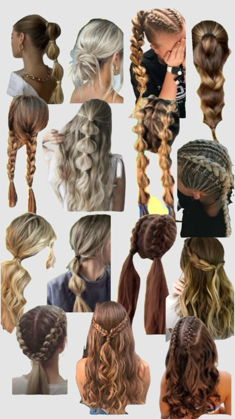 #hair Easy Hirestyle, Summer Holiday Hairstyles, Hairstyle Examples, Easy Hairstyles For Thick Hair, Hair Inspiration Long, Sport Hair, Quick Natural Hair Styles, Cute Simple Hairstyles, Beautiful Braided Hair