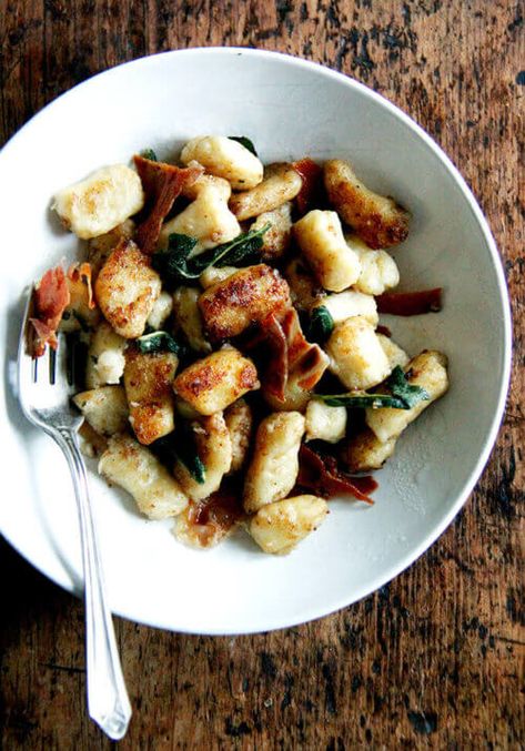 Recipe Search - Alexandra's Kitchen Food Sampling, Crispy Prosciutto, Nourishing Food, Potato Gnocchi, Fingerling Potatoes, Brown Butter, Gnocchi, Thyme, Pasta Dishes