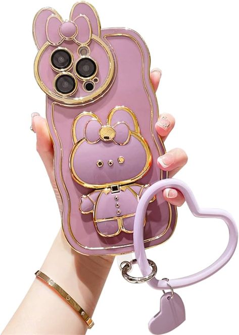 Amazon.com: MintBear Cute Bunny Hidden Stand Compatible with iPhone 13 Pro Max Case, Soft TPU Bumper Shockproof 3D Mirror Rabbit Bracket Phone Case with Camera Protection for Women, Girl - White : Cell Phones & Accessories 3d Bunny, Heart Chain Bracelet, Sierra Blue, 3d Rabbit, Mirror Brackets, Chain Bracelet For Women, Trending Gadgets, Casing Iphone, Iphone Stand