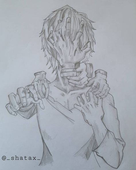 Shigaraki Sketch, Shigaraki Tomura, Villain Character, Tomura Shigaraki, Sketches Easy, Hero Academia Characters, Character Names, My Hero, Me Me Me Anime