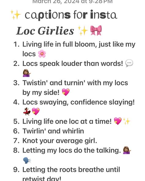 Loc Captions For Instagram, Loc Quotes Black Women, Living Life Captions, Locs Quote, Loc Quotes, Lovely Captions, Girlie Quote, Lit Captions, Life Captions