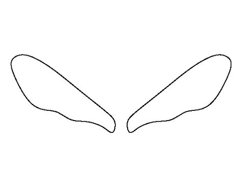 Bumble bee wings pattern. Use the printable outline for crafts, creating stencils, scrapbooking, and more. Free PDF template to download and print at http://patternuniverse.com/download/bumble-bee-wings-pattern/ Bee Wings Template, Bee Wings Diy, Bee Wings Drawing, Diy Bee Wings, Insect Printables, Wings Template, Bumble Bee Wings, Bee Template, Printable Outline