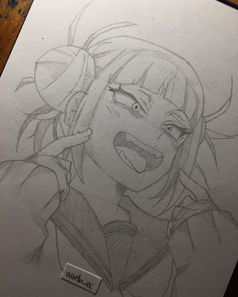 Toga Drawings Easy, Toga Himiko Drawing Easy, Mha Doodles Simple, Toga Himiko Sketch, Himiko Toga Drawing, Toga Sketch, Anime Alphabet, Toga Drawing, Mha Sketch