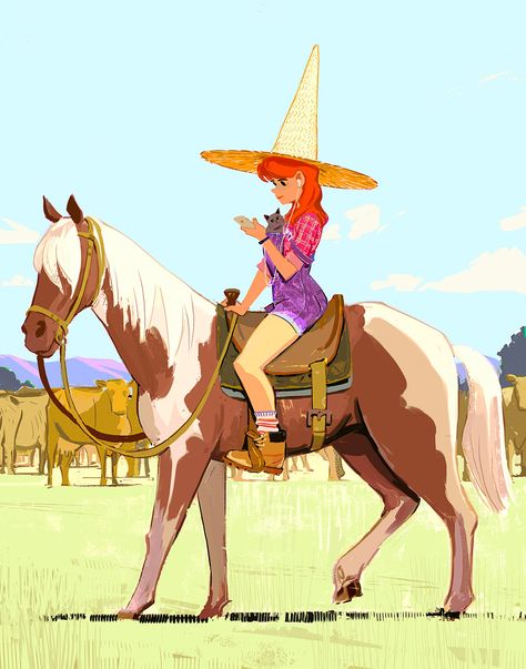 Cowgirl Character, Character Design Cute, Art Character Design, Art Of Animation, Animation Character, Witch Art, Illustration Character Design, Pretty Art, Animation Art