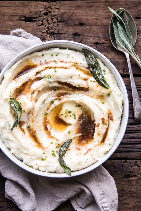 Buttery Herbed Mashed Potatoes | halfbakedharvest.com #thanksgiving #mashedpotatoes #holiday #fall #autumn #easyrecipes Herbed Mashed Potatoes, Harvest Recipes, Half Baked, Half Baked Harvest, Thanksgiving Sides, Keto Food, Baklava, Low Carb Keto, Side Dish Recipes