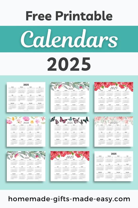 Plan ahead with our free 2025 printable calendars! Featuring a range of styles from 2024 to 2028, these calendars are perfect for organizing family activities, tracking habits, and marking important dates. Easy to download and print, find the perfect calendar for your needs today! Free Printable 2025 Calendar, Free 2025 Printable Calendar, 2025 Calendar Printable Free, Free Printable Blank Calendar, Free Calendar Download, Cute Calendar Template, Homemade Calendar, 2025 Printable, Favorite Template