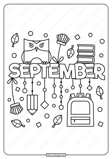 Free printable September Coloring adult coloring pages for kids of all ages. You can print or download them to color and offer them to your family and friends. #printable #pdf #september #coloringpage #coloringbook #coloring #drawing #painting Coloring Pages For September, September Coloring Pages Preschool, August Coloring Pages, September Colouring Pages, Month Coloring Pages, First Day Of Fall Coloring Page, September Coloring Pages, September Coloring Pages Free Printable, New Year Coloring Pages