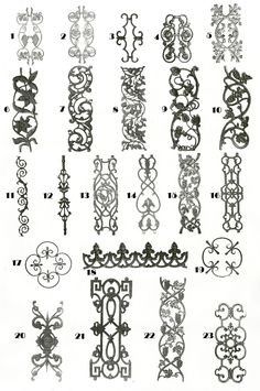 New Orleans Iron Work, Wrought Iron Tattoo, Iron Balustrade, Iron Drawing, Ornate Metalwork, Iron Tattoo, Wrought Iron Gate Designs, درابزين السلم, Ornament Tattoo