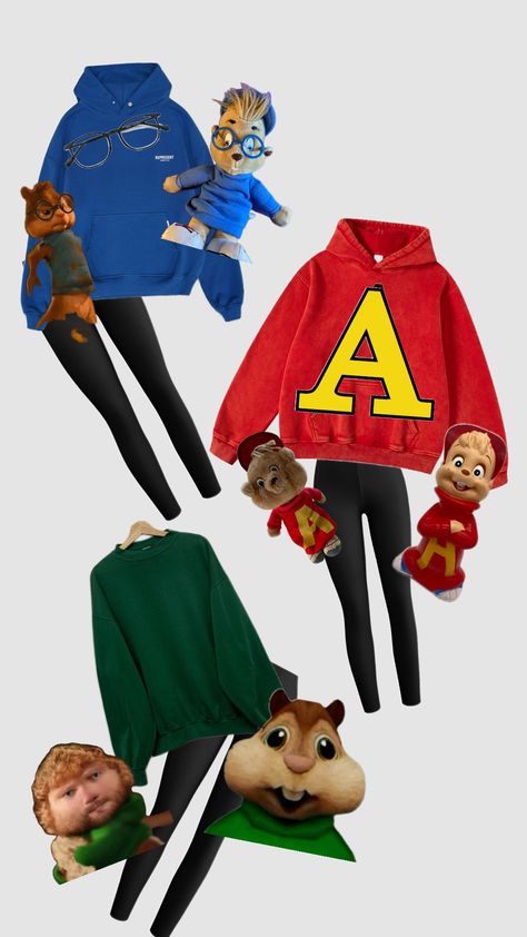 alvin and the chipmunks costume The Chipmunks Costume, Alvin And The Chipmunks Costume, Chipmunks Costume, Reuse Crafts, Alvin And The Chipmunks, Pencil Box, Costume Diy, Box Making, Diy Makeup