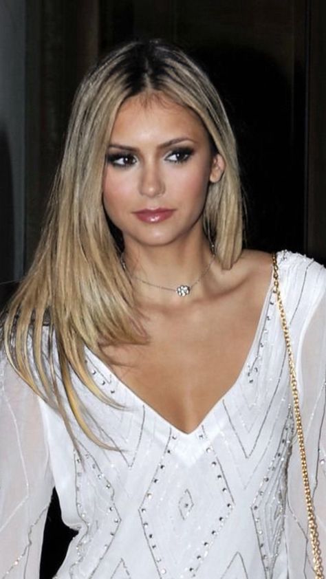 Nina Dobrev Blonde, Nina Dobrev, Blonde Hair, Hair Makeup, Blonde, Makeup, Hair, Make Up