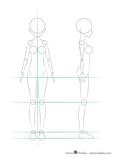 Side View Drawing, Drawing Anime Bodies, Drawing Female Body, Body Sketches, Body Drawing Tutorial, Manga Drawing Tutorials, Body Reference Drawing, Model Sheet, Body Drawing