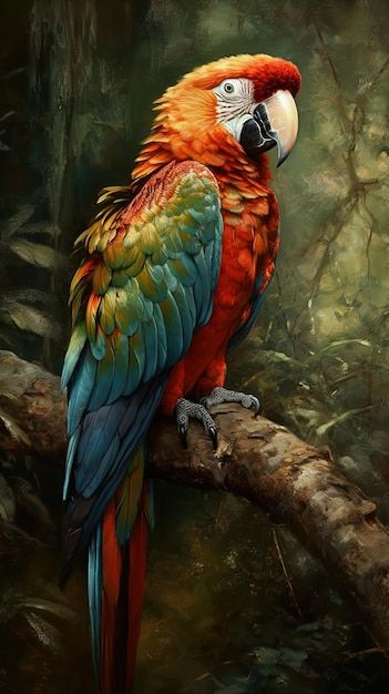 Macaw Parrot Photography, Macaw Parrot Painting, Macaw Painting, Parrot Photo, Jungle Pictures, Macaw Art, Wallpaper Dog Aesthetic, Macaw Bird, Animals And Pet Supplies