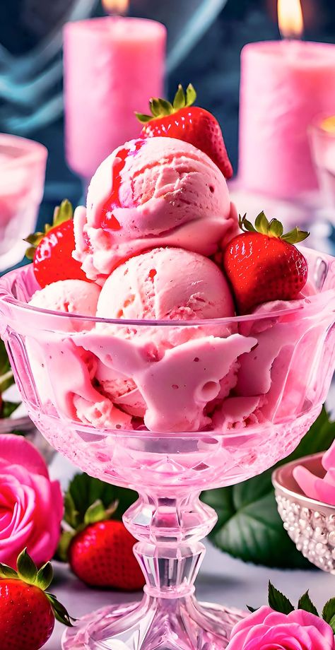 Ice Cream Wallpaper Iphone, Wallpaper Ice Cream, Balls Dessert, Dessert Strawberries, Ice Cream Balls, Delicious Food Image, Ice Cream Wallpaper, Cake Wallpaper, Colorful Ice Cream