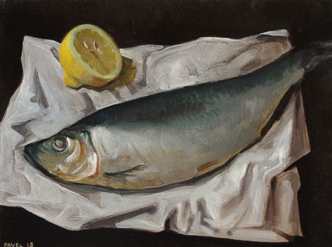 Fish Still Life Painting, Fish Gouache, Fish Still Life, Sea Bass Fish, Fish Oil Painting, Sea Life Painting, Igcse Art, Fish Paintings, Aquatic Art