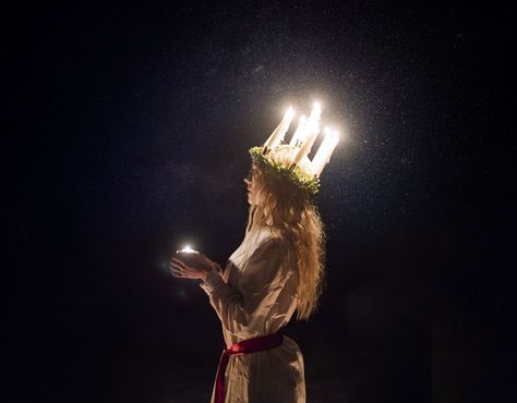 Luciamorgon | Jonna Jinton Lucia Sweden, Sankta Lucia, St Lucia Day, Jonna Jinton, Saint Lucy, North Europe, Dark Power, Dark Christmas, Scandi Christmas