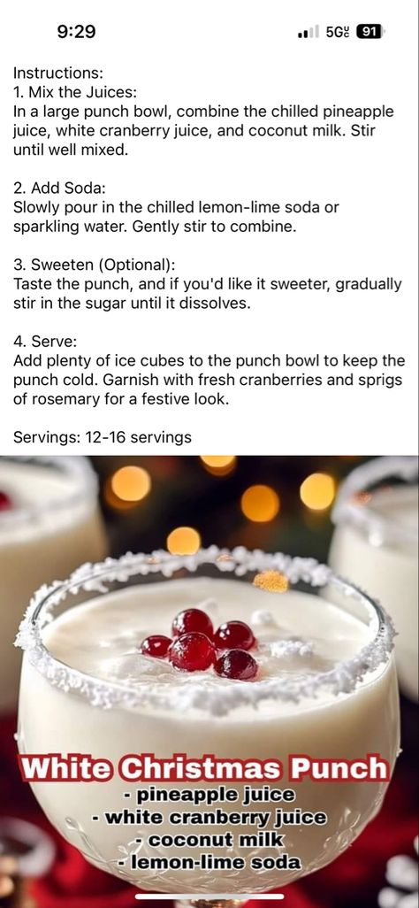 Virgin Christmas Punch, Christmas Punches Nonalcoholic, Easy Christmas Drinks Nonalcoholic, White Christmas Punch Nonalcoholic, Christmas Punch Nonalcoholic, White Wine Punch, White Christmas Punch, Easy Christmas Drinks, White Punch