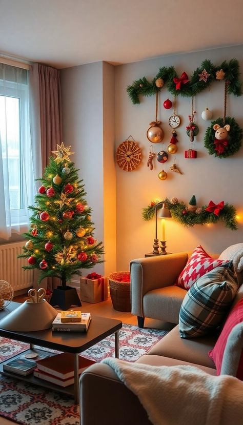 12 Space-Saving Christmas Decor Ideas for Small Apartments That Will Spark Joy! - Conclusion Ideas For Small Apartments, A Small House, Spark Joy, Christmas Decor Ideas, Outdoor Christmas Decorations, Small Living, Small Apartments, Festive Christmas, Holiday Spirit