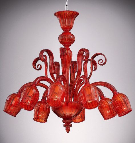 Murano Glass Chandelier Modern, Red Chandelier, Glass Chandeliers, Deco Chandelier, Blown Glass Chandelier, Classic Chandeliers, Murano Chandelier, Colourful Art, Italian Chandelier