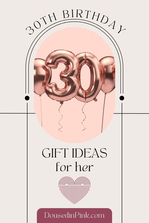 A list of the best 30th birthday gift ideas for women! Unique birthday gift ideas women will love and actually use! Birthday gifts for your best friend, sister, girlfriend, or any woman turning 30 this year! Gift Ideas For 30th Birthday For Women, 30th Gift Ideas, Milestone Birthday Gifts, 30th Birthday Gifts, 30 Gifts, Unique Birthday Gifts, 10th Birthday, Birthday Gifts For Women, Birthday Gift Ideas