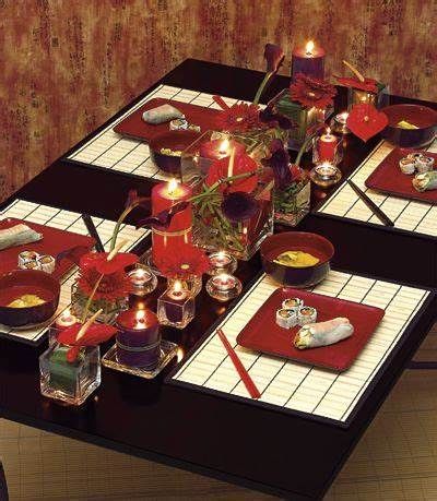 Gorgeous table setting for Japanese dinner!. Cosecant's comment: Yes, really Nice ... Japanese Table Setting Ideas, Sushi Table Setting Ideas, Cny Table Setting, Japanese Table Decor, Sushi Party Ideas Table Settings, Japanese Table Setting Decor, Asian Table Setting, Asian Tablescape, Asian Party Decorations