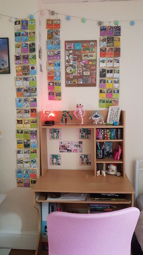 Pokemon Room, Pokemon Cards, Aesthetic Room, Wall Collage, Room Makeover, Room Inspiration, Photo Wall, Pokemon, Room Decor