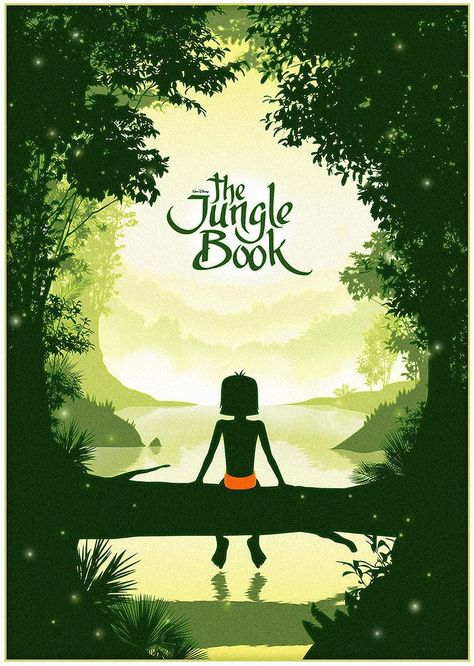 The Jungle Book Poster, Jungle Book Poster, Mowgli The Jungle Book, Jungle Book Party, Cover Illustrations, Book Poster, Images Disney, Jungle Art, The Jungle Book