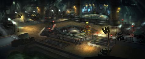 Military Base Concept Art, Secret Underground Base, Base Concept Art, Stage Concept, Army Base, Military Base, Art Style Inspiration, Simple Art, Sci-fi Spaceship