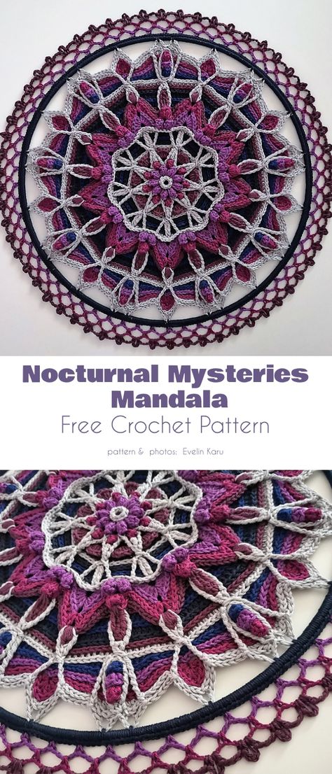 Decorative Mandala Free Crochet Patterns Crochet Mandala Pattern, Fun Crochet, Irish Lace Crochet, Crochet Doily Patterns, Fun Crochet Projects, Crochet Mandala, Crochet Round, Crochet Doily, Doily Patterns