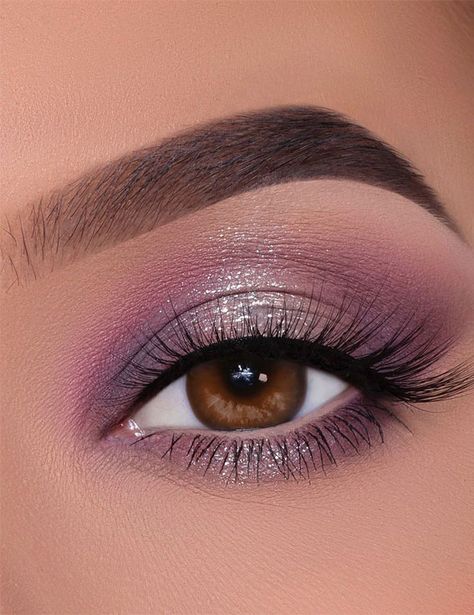 Light Purple Eyeshadow Looks, Maquillage On Fleek, Eye Makeup Images, Purple Eye Makeup, Soft Glam Makeup, Eye Makeup Pictures, Purple Makeup, Pinterest Makeup, Glam Makeup Look