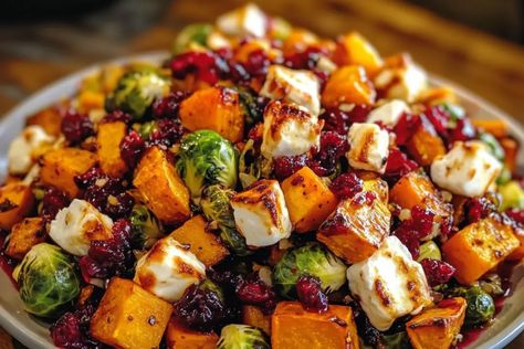 Introduction As the leaves begin to change and the air turns crisp, my thoughts naturally drift to the flavors of fall. This Cranberry-Glazed Roasted Butternut Squash, Brussels Sprouts, and Sweet ... Learn More Cranberry Glazed Roasted Butternut Squash With Goat Cheese, Cranberry Glazed Roasted Butternut Squash Brussels, Roasted Squash Brussel Sprouts, Roasted Brussels Sprouts With Butternut Squash, Sweet Potato Cranberry Feta, Brussel Sprout With Sweet Potatoes, Holiday Butternut Squash Recipes, Roasted Vegetables For Christmas Dinner, Cranberry Glazed Roasted Butternut Squash Brussel Sprouts