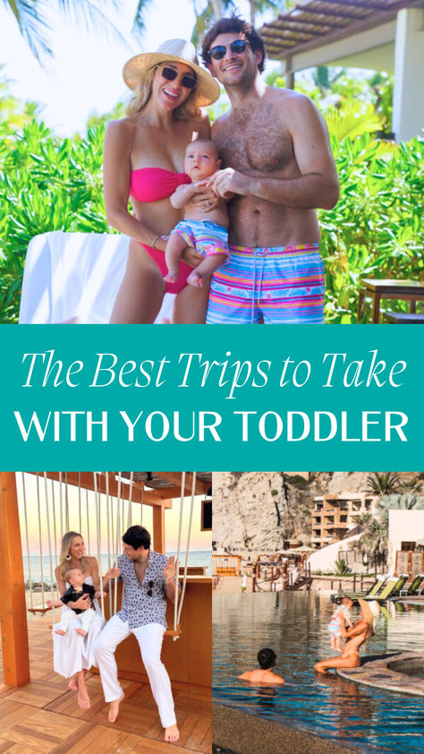 Ready for a family adventure with your little one? Pack your bags and travel to the best family-friendly destinations with your toddler! | Family Travel | Traveling with kids | Traveling with babies Toddler Vacation Ideas, International Travel With Toddler, Family Trips With Kids In Usa, Best Trips With Kids, Best Places To Travel With Kids, Best Family Vacations With Kids, Vacation With Toddler, Best Vacations With Toddlers, Family All Inclusive Resorts