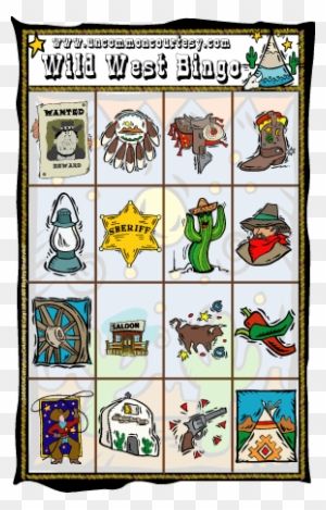 Wild West Bingo - Free Printable Western Bingo Cards Wild West Bingo Printable Free, Wild West Activities, Bingo Printable Free, Wild West Crafts, Picture Bingo, Wild West Games, Wild West Theme, Wild West Party, Western Theme Party