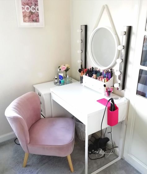 Dressing table, vanity ideas, Micke desk, ikea, bedroom vanity, vanity table, small dressing table Micke Ikea, Ikea Micke, Micke Desk, Small Dressing Table, Table Vanity, Dressing Table Vanity, Vanity Ideas, Bedroom Studio, Dressing Table