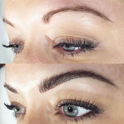 good example of microblading Lashes And Eyebrows, Permanent Makeup Training, Permanente Make-up, Black Eyebrows, Eyebrow Hacks, Brown Eyebrows, Permanent Cosmetics, Brow Pen, Eyebrow Makeup Tips