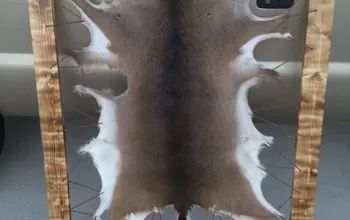 Does anyone have suggestions for hanging a deerskin? | Hometalk Deer Hide Wall Hanging, Deer Hide Decor, Deer Hide, How To Hang, Crafty Moms, Curtain Ties, Curtain Tie Backs, Deer Skin, Felt Fabric