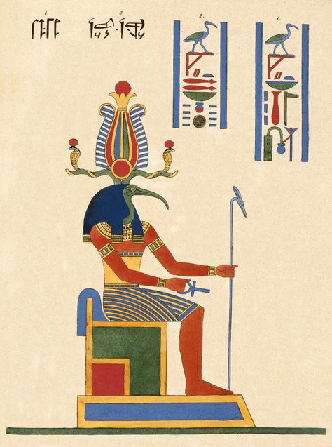 Researches Find Tomb of High Priest of the God of Knowledge | Mysterious Universe God Of Knowledge, Egyptian Painting, Egypt Museum, Egyptian Deity, Ancient Egypt Art, Ancient Origins, Egypt Art, Egyptian Mythology, Ancient Egyptian Art