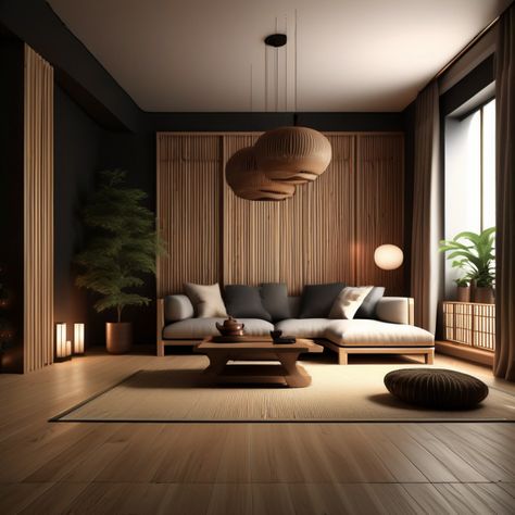 Warm Rug, Ruang Tv, Calming Environment, Japandi Living Room, Zen Interiors, Japanese Home Design, Home Decor Wallpaper, Japandi Living, Hygge Style