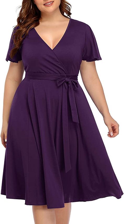 Casual Wedding Guest, Pinup Fashion, Short Sleeve Wedding Dress, Casual Dresses Plus Size, Big Size Dress, African Dresses For Kids, Modest Dresses Casual, Wrap Around Dress, Aline Dress