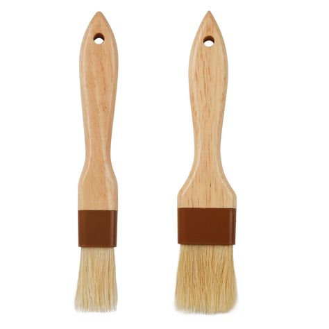 PRICES MAY VARY. 【Durable & Heat Resistant】The 2PS pastry basting brush for cooking stands out with its exceptional durability and heat resistance. Boasting a temperature range of -104℉ to 660℉ (-40℃ to 315℃), it remains sturdy and functional even under extreme heat conditions. 【Ideal Size for Versatile Use】The set includes two brushes, one measuring 20.5x2.3cm/8.07x0.9in and the other 20.5x4cm/8.07x1.57in. This variety of the pastry brush for baking in sizes caters to a wide range of cooking ta Pastry Brush, Natural Bristle Brush, Basting Brush, Wooden Brush, Basting Brushes, Moving Checklist, Oil Brush, Pastry Brushes, Extreme Heat