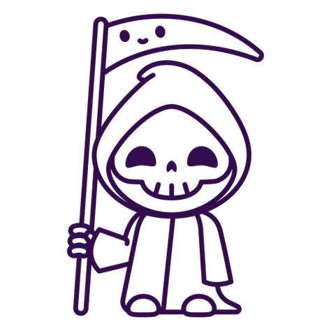 Cartoon Grim Reaper Drawing, Tiny Grim Reaper Tattoo, Cartoon Grim Reaper Tattoo, Diy Tshirt Drawing Ideas, Reaper Outline, Cute Grim Reaper Drawing, Grim Reaper Doodle, Cute Grim Reaper Tattoo, Reaper Doodle