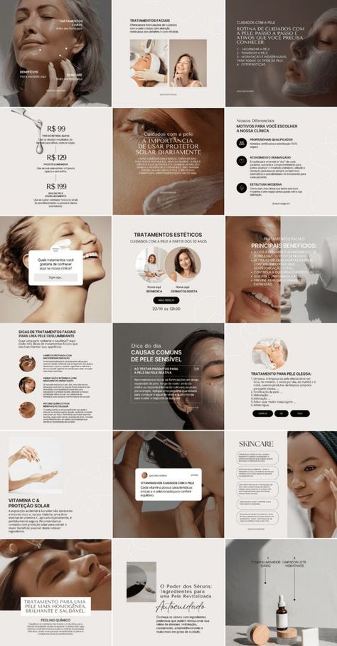 Social Media Templates by Emma Free Business Logo, Derma Cosmetics, Spa Marketing, Instagram Branding Design, Instagram Feed Planner, 달력 디자인, Boss Woman, Beauty Advertising, Social Media Branding Design