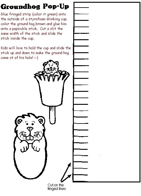 Groundhog Pop-Up Activity for Groundhog Day Ground Hog Day Activities Kindergarten, Free Groundhog Day Printables, Groundhog Day Crafts For Kids, Ground Hog Day Crafts, Preschool Groundhog, Ground Hogs, Kindergarten February, Groundhog Day Activities, Ground Hog