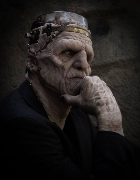 steampunk frankenstein by Richard Redlefsen #specialeffects #makeupfx #prosthetic Lockheed Electra, 3d Anatomy, Frankenstein Art, Prosthetic Makeup, Frankenstein Monster, Horror Fiction, Amelia Earhart, Horror Monsters, Frankenstein's Monster