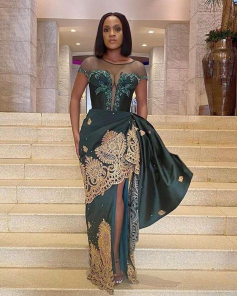 Wedding Dress Green, African Wedding Dresses, African Couple, Nigerian Dress, Nigerian Lace Styles Dress, African Traditional Wedding Dress, Nigerian Lace Styles, African Wedding Attire, Australian Style