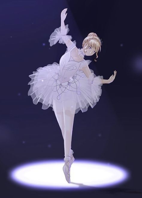 Princess Anime Art, Ballerina Anime, Ballerina Halloween Costume, Anime Ballet, Ballet Illustration, Ballerina Poses, Dancer Drawing, Ballet Drawings, Ballerina Princess